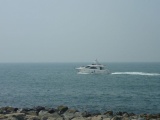 Various Yachts zooming by the waterside