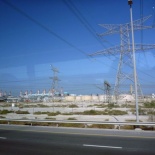 Power stations by the freeway