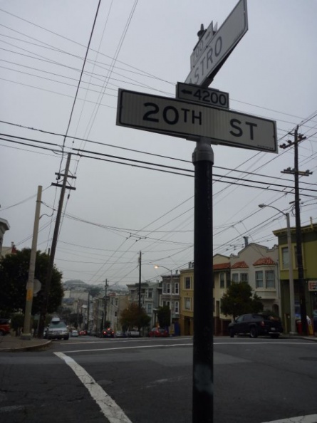 the fastest is from castro, head up to 20 street