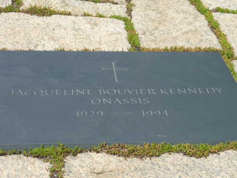 as it appeared prior to the parallel interment of his widow, Jacqueline Kennedy, upon her death.
