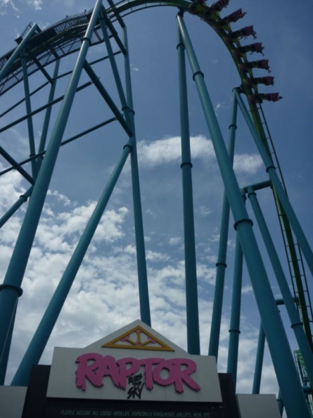 The first drop by the ride entrance