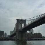 Crossing under the Brooklyn bridge