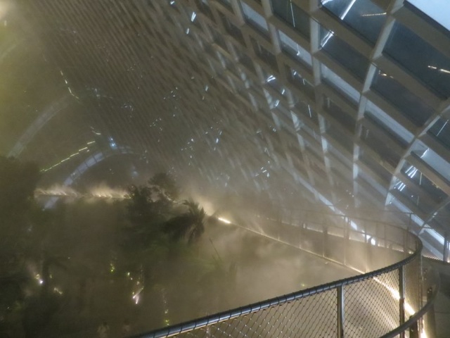 the mist is piped from under the walkways