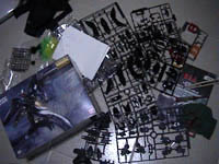 Plastic kit modeling box contents