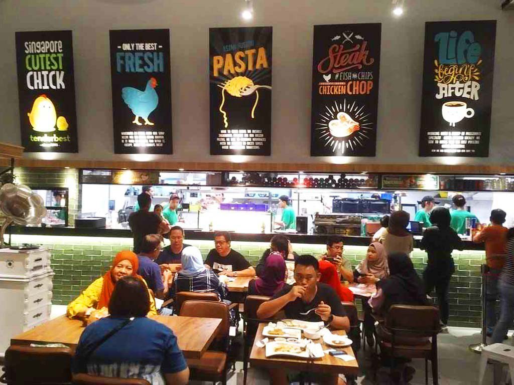 The front counters of Tenderbest Makcik Tuckshop Woodlands