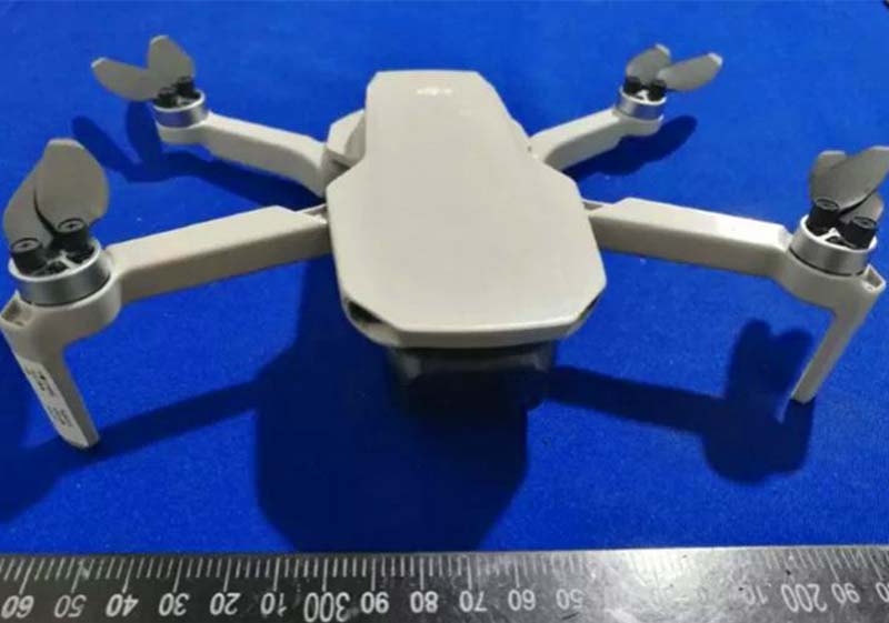 The DJI Mni looks like a shruken-down DJI Mavic pro, complete with it's sharp "shark like" pointed head with the two forward looking sensors by the side