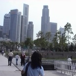 view of the skyline from the main lobby