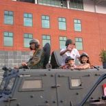 COA waving on the bronco ride.