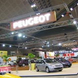 aerial view of the peugeot booth