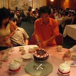 Cutting the cake