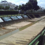 Neat artwork on the canal walls