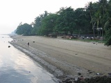 view of the beach from the jetty