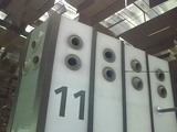 here are some of the few &quot;goldfish&quot; centralised air-conditioning towers, minimising the need for inefficient air-con d