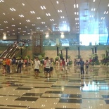 view from the counters, imagine see a horde/swarm of people coming towards you here when a A380 is emptied