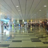 this long arrival walkway runs the whole length of the first floor