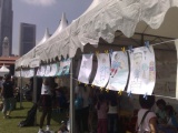 The kids art booth