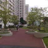 The park runs close to many of the residential HDBs in the area