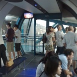 And everyone's all comfy for the ride, we get air conditioning and 2 entertainment screens!