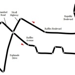 Singapore GP Marina Bay 2008 Track Layout