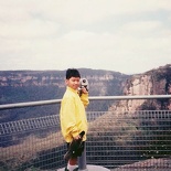 cool rocks, a cool boy with a cool platypus