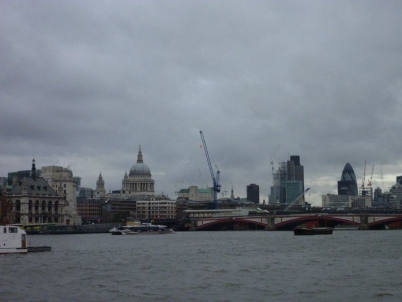 A view of blackfriars and St pauls from a distance