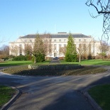 A framing shot of the University