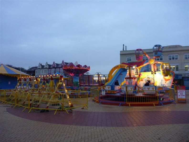 There is a smaller fair open by the beach