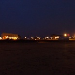 View of the island from the beach near the night