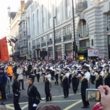 A far view of where the parade's coming from