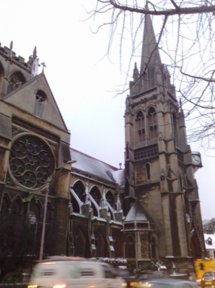 Buildings in Cambridge under the snow Winter 09