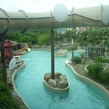 The outdoor portion of the waterpark, should be freezing!