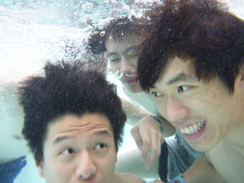 ... to smile underwater!