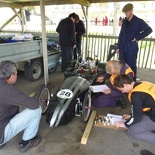 Undergoing pre-race scrutineering