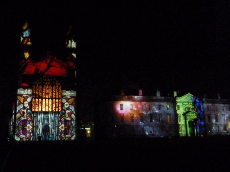 Video projection montage on Kings