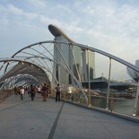 the sheltered bridge offers peeks of the IR through it's helix