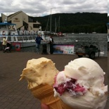 Ice cream is standard issue for all our boat trips