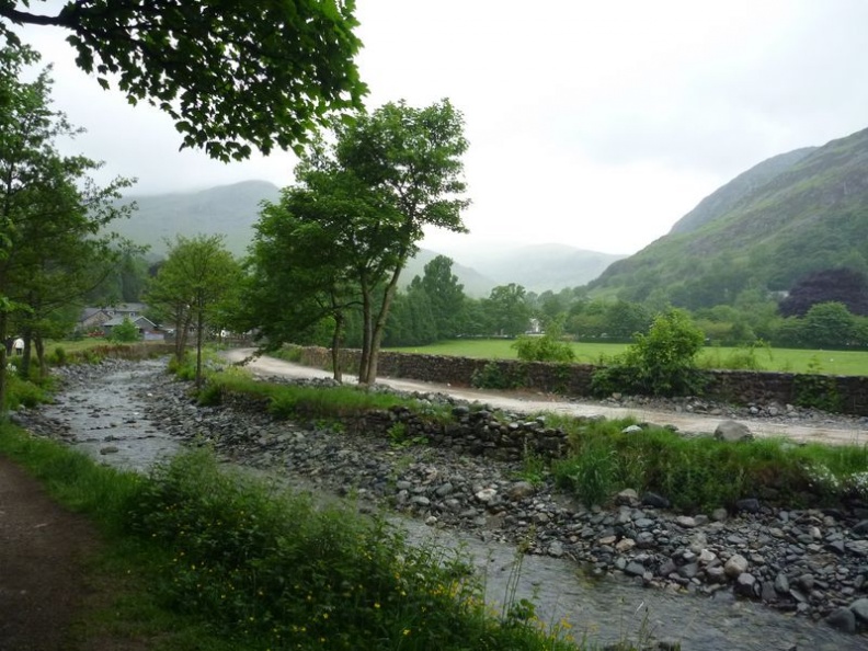 A stream running towards the lake