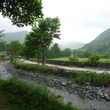 A stream running towards the lake