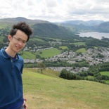 With the town of Keswick in the background