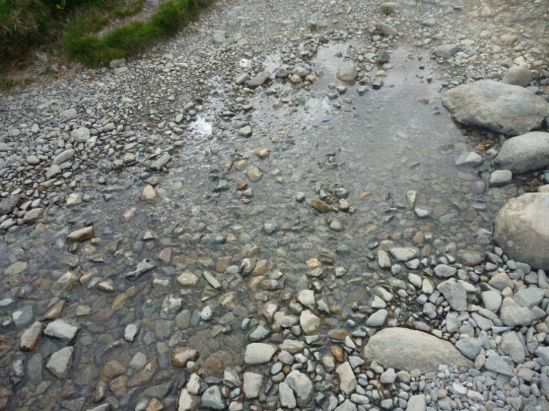 Few of the many trail water crossings