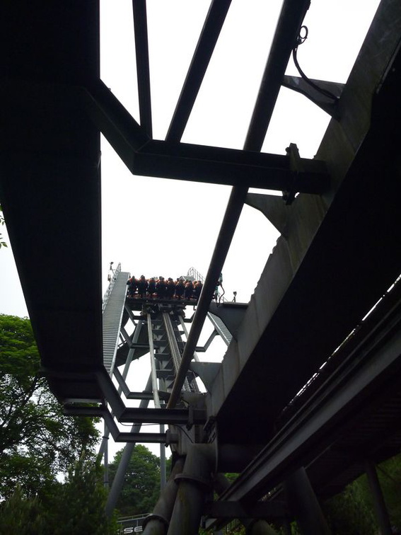 A car making the climb