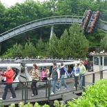The exit bend after the tunnel drop before hitting the brake run