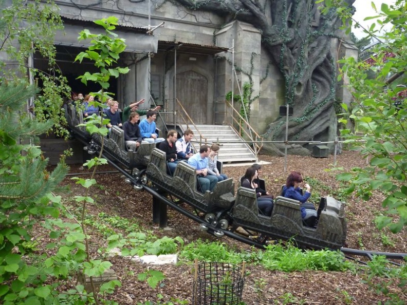 The 13 train leaving the station (An intamin roller)