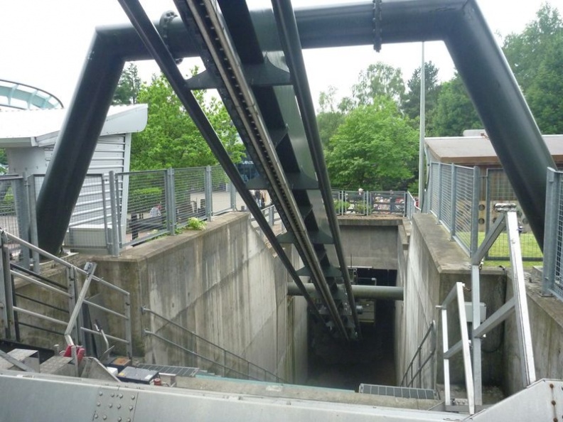 The hill climb from the station tunnel