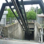 The hill climb from the station tunnel