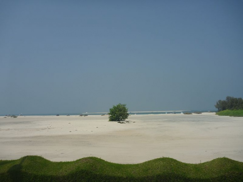 The Arab gulf and beach from the road