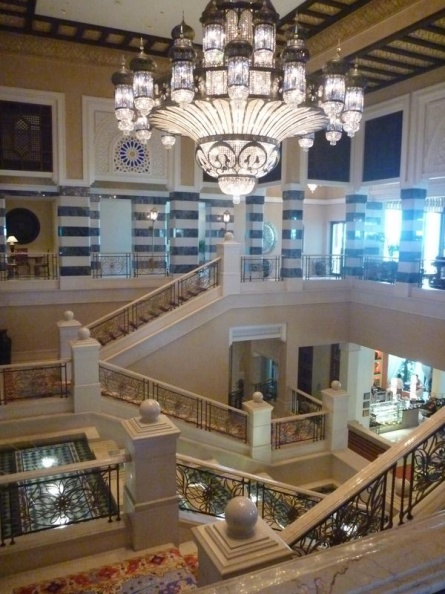 The hotel central stairwell 