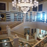 The hotel central stairwell 