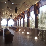 Open air seating areas facing the sea