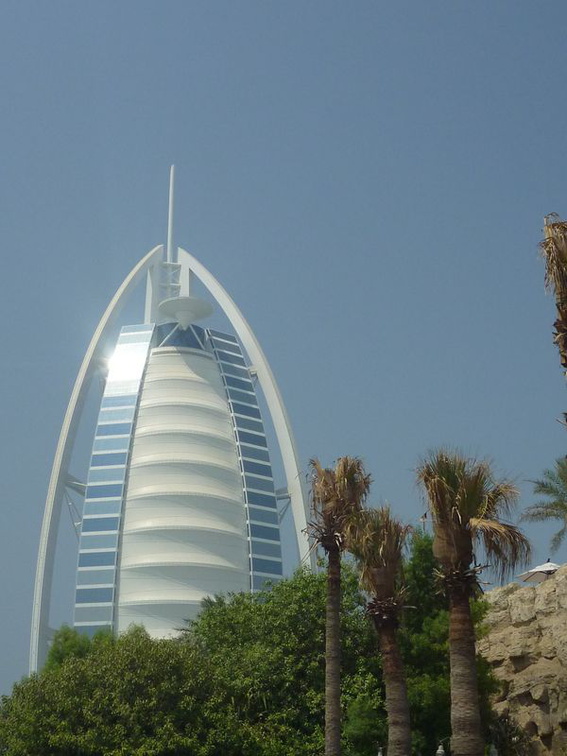 The Hotel Burj Al Arab in the background